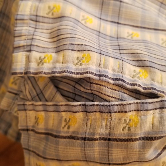 Classic Elements Woman Casual Blue Plaid w/Flowers Button-up Front Size 22W - Picture 5 of 8